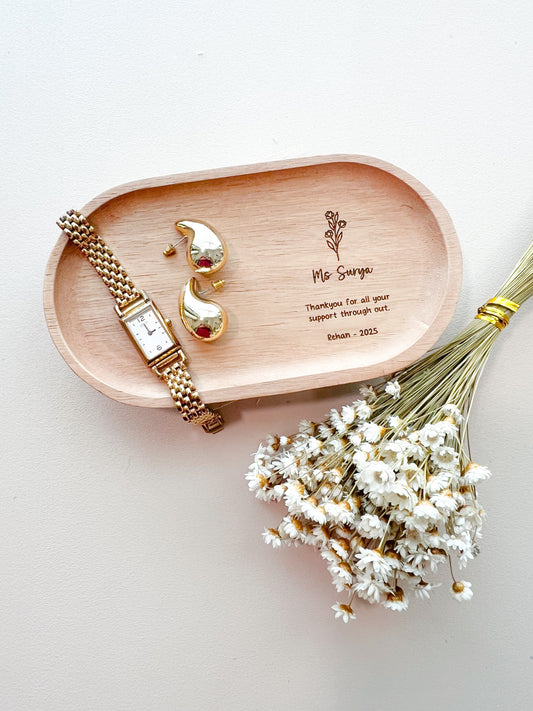 SFArtcreations box Custom Beech Wood Tray with Your Word