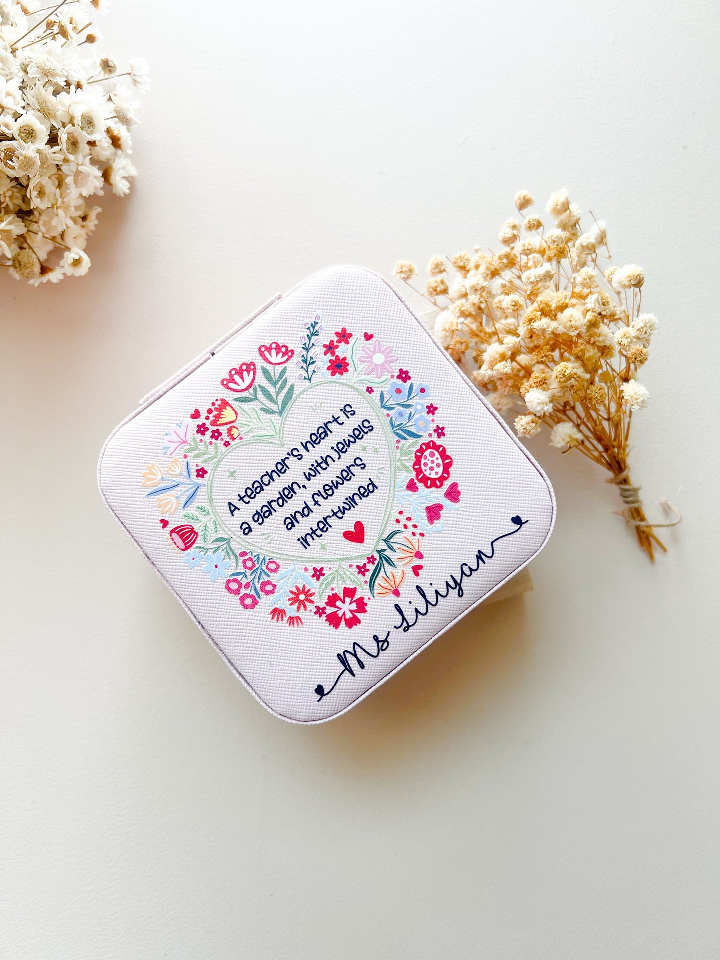 SFArtcreations box Personalized Jewelry Box & Mirror Set