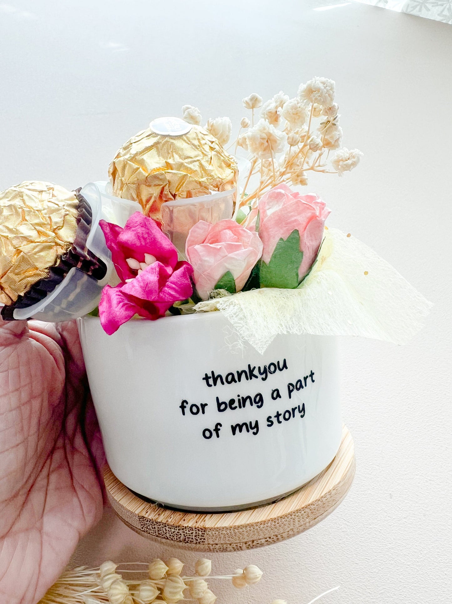 SFArtcreations box Teacher Edible Keep Sake - Mini Chocolate Bouquet (Round)