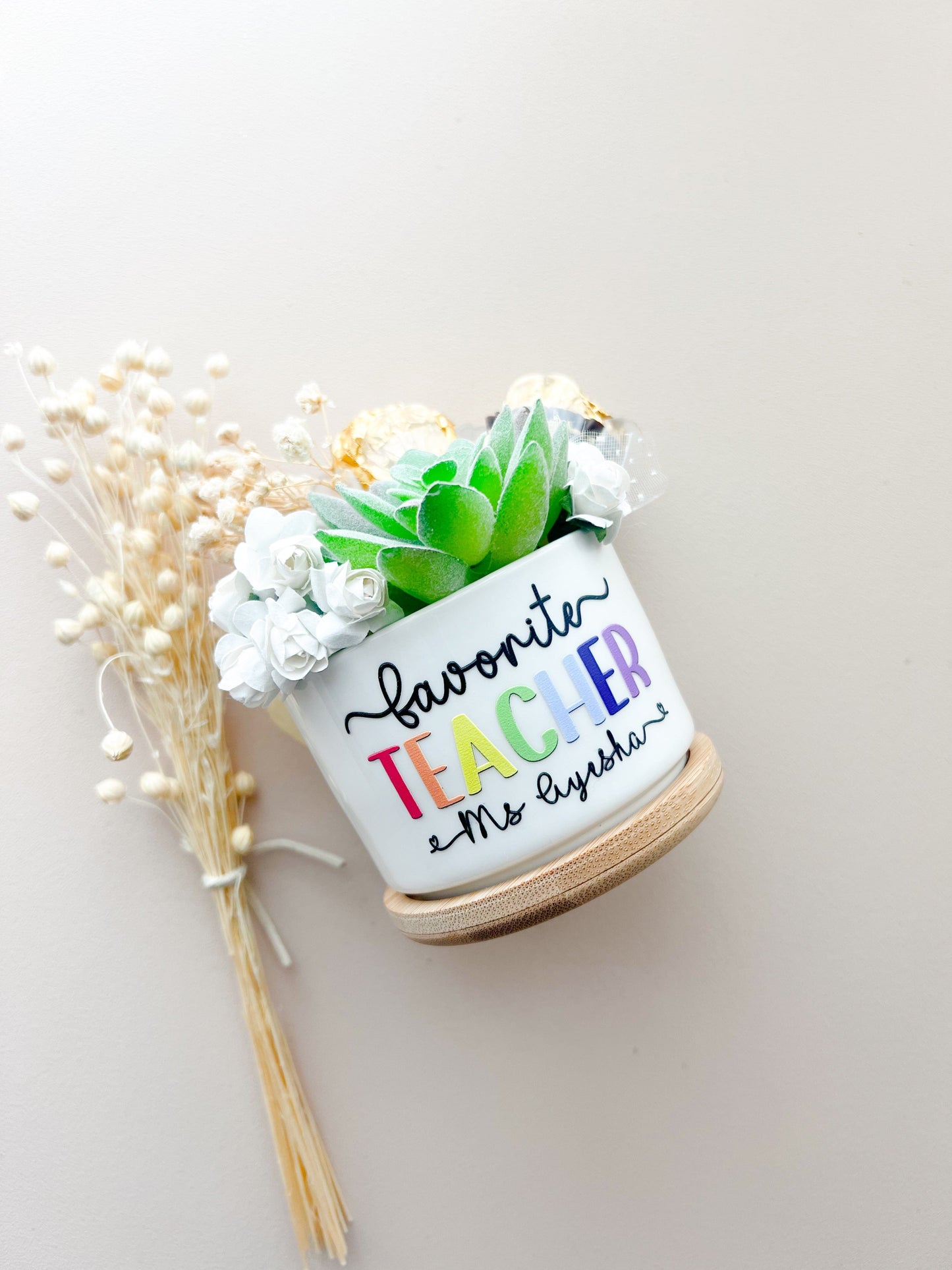 SFArtcreations box favourite TEACHER Teacher Edible Keep Sake - Mini Chocolate Bouquet (Round)
