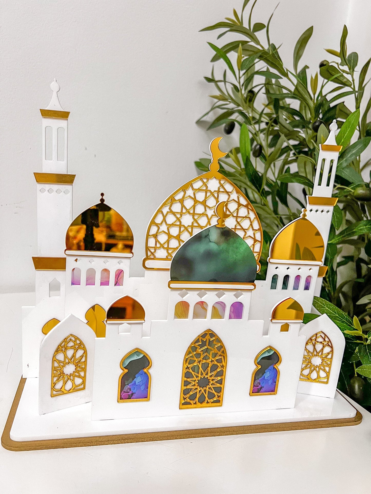 SFArtcreations Decor 3D Mosque - Stained Glass Window Style