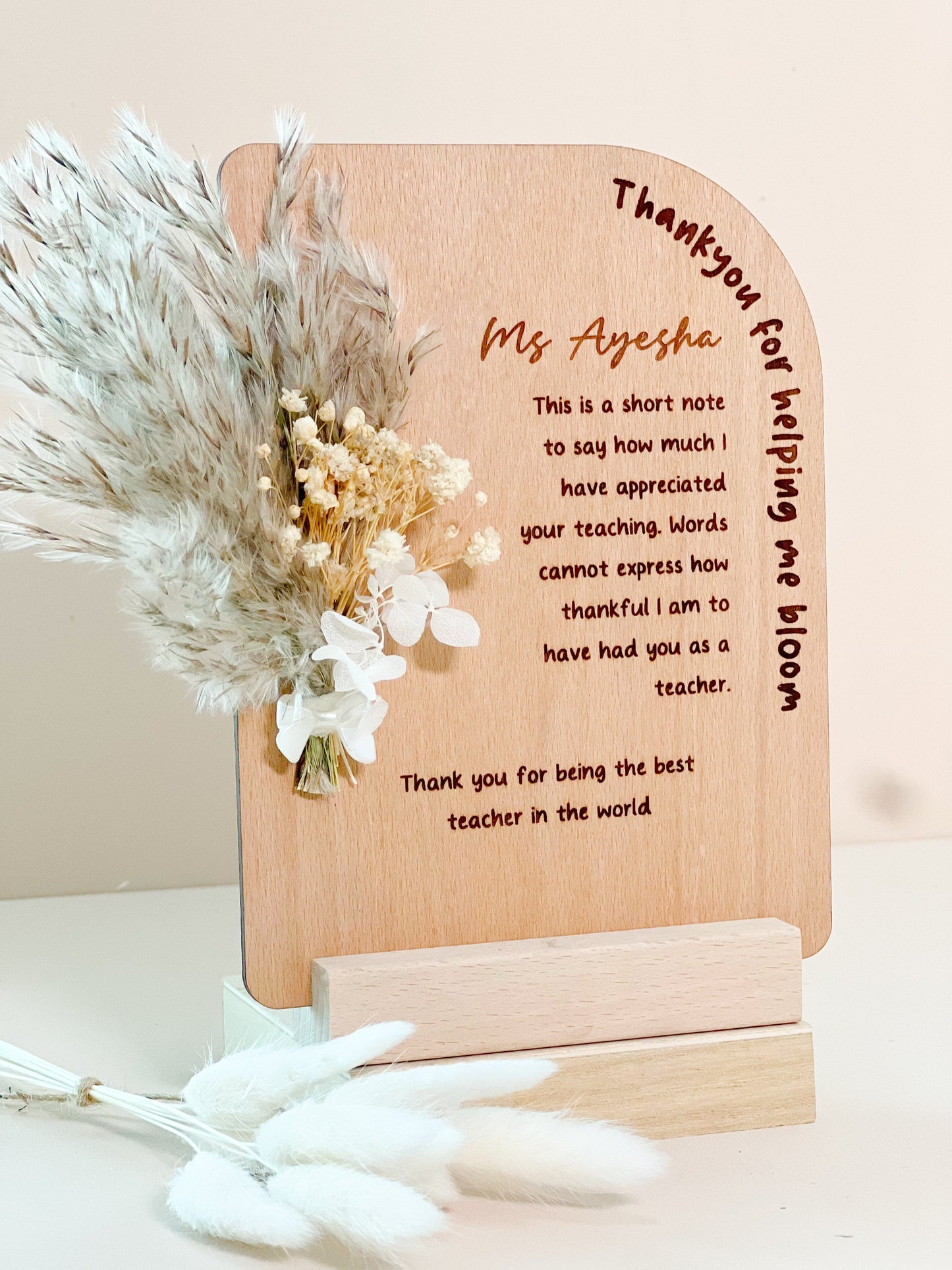 SFArtcreations Decor Thankyou Plaque for Teacher