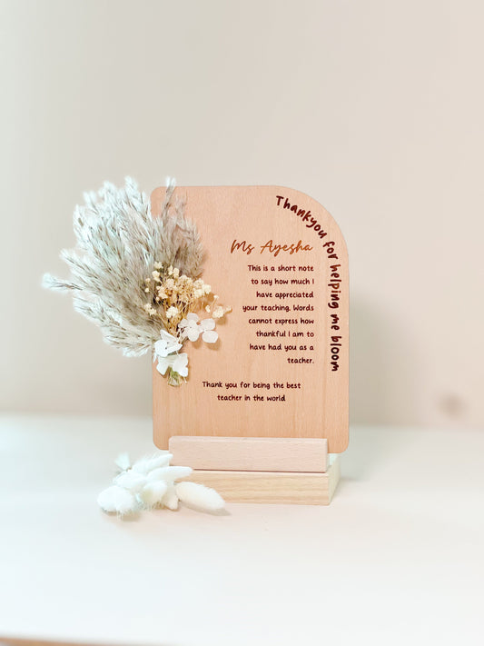 SFArtcreations Decor Thankyou Plaque for Teacher