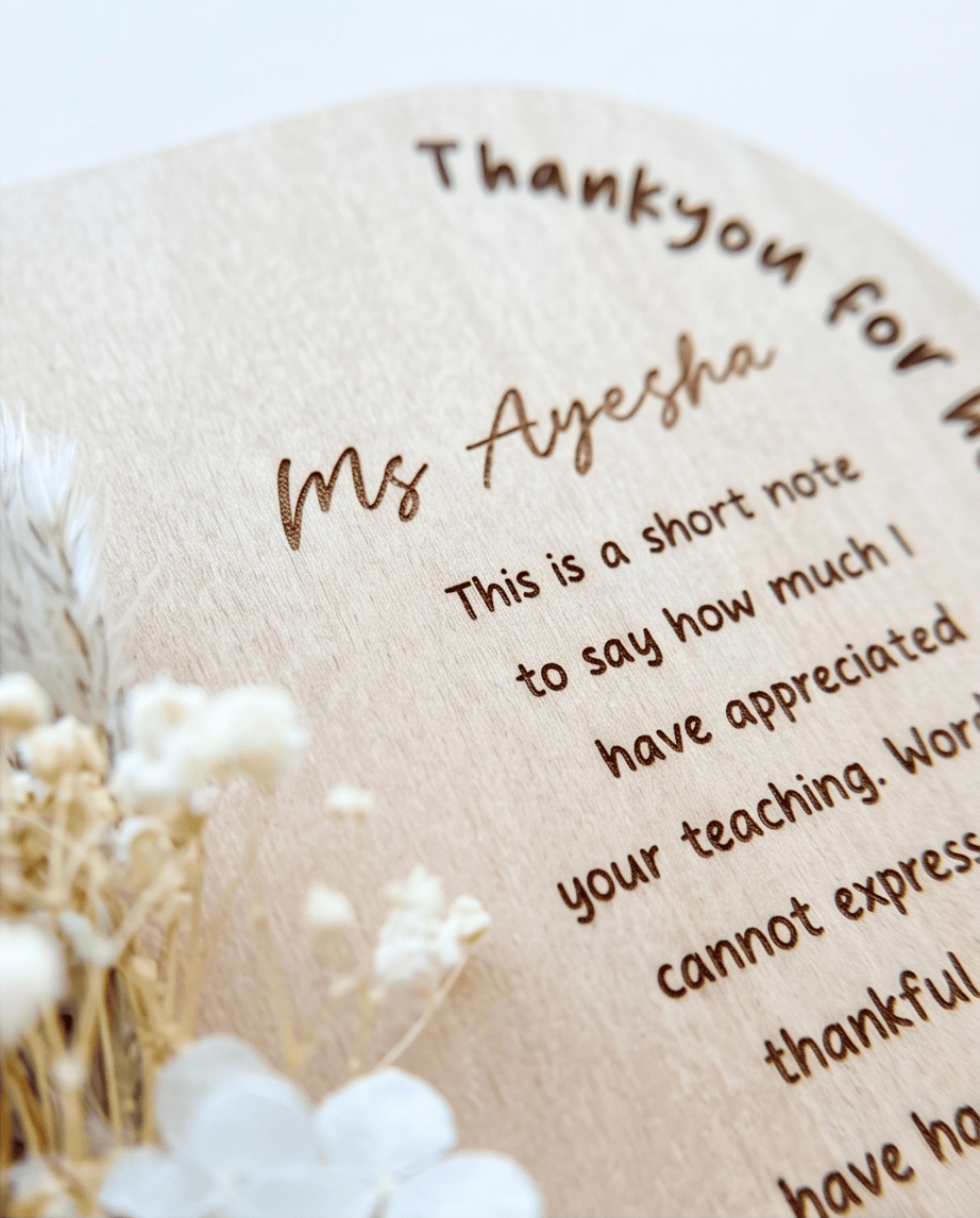 SFArtcreations Decor Thankyou Plaque for Teacher