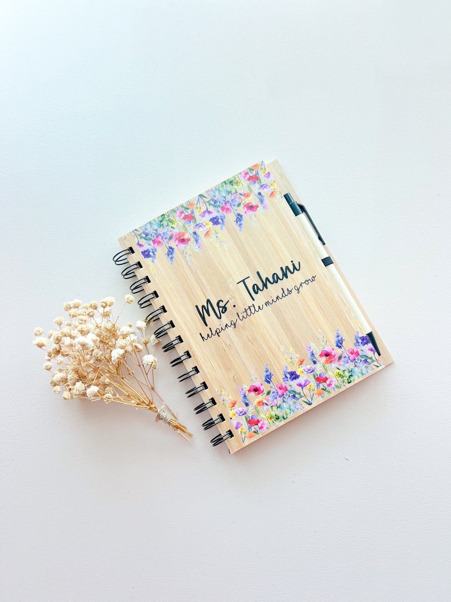 SFArtcreations diary Personalized A5 Bamboo Notebook / Diary / Journal Book