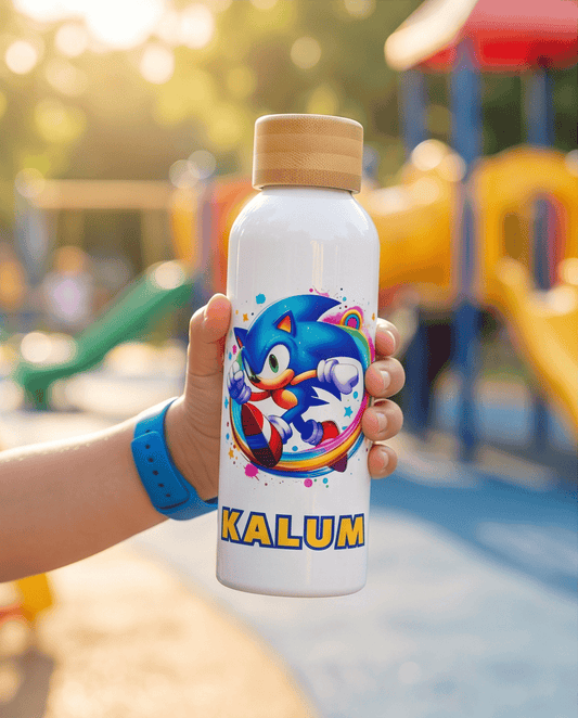 SFArtcreations Drinkware White / 500 ml with bamboo cap Personalized Kids Bottle - Party Gifts