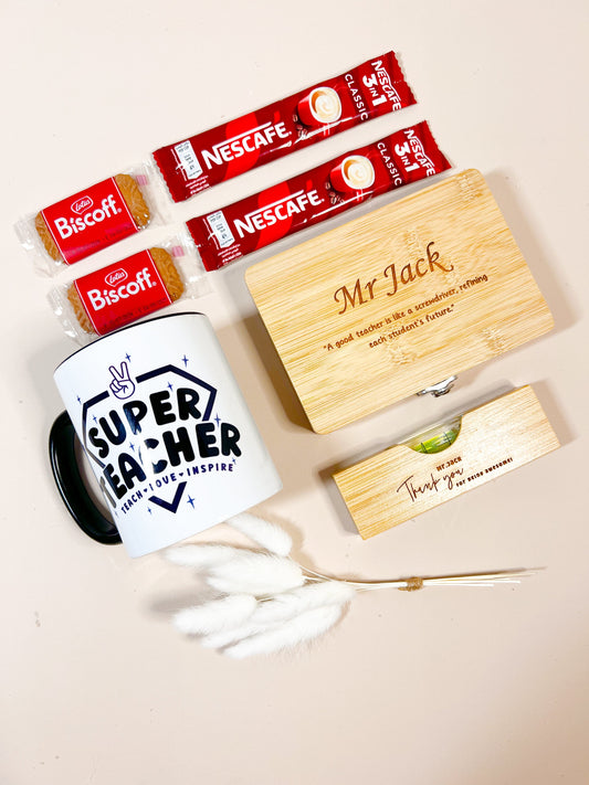 SFArtcreations teacher Gift Gift Hamper for him - Super Teacher