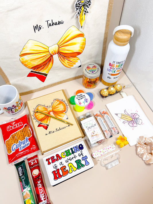 SFArtcreations teacher Gift Large Jute Bag - Exclusive Self Care essential Gift Hamper for her