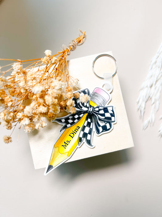 SFArtcreations teacher Gift Personalized Acrylic Keychain