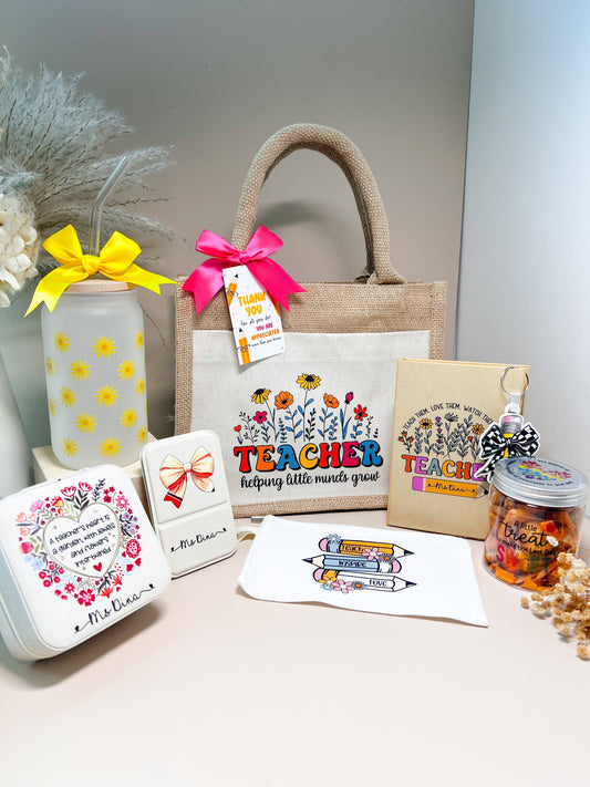 SFArtcreations teacher Gift Small Jute Bag - Gift Hamper for her