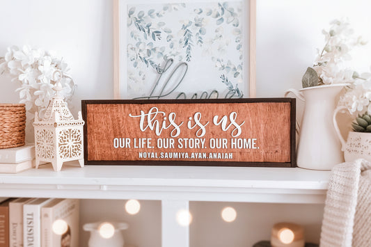 SFArtcreations Posters, Prints, & Visual Artwork This is Us - Customized Wall Sign