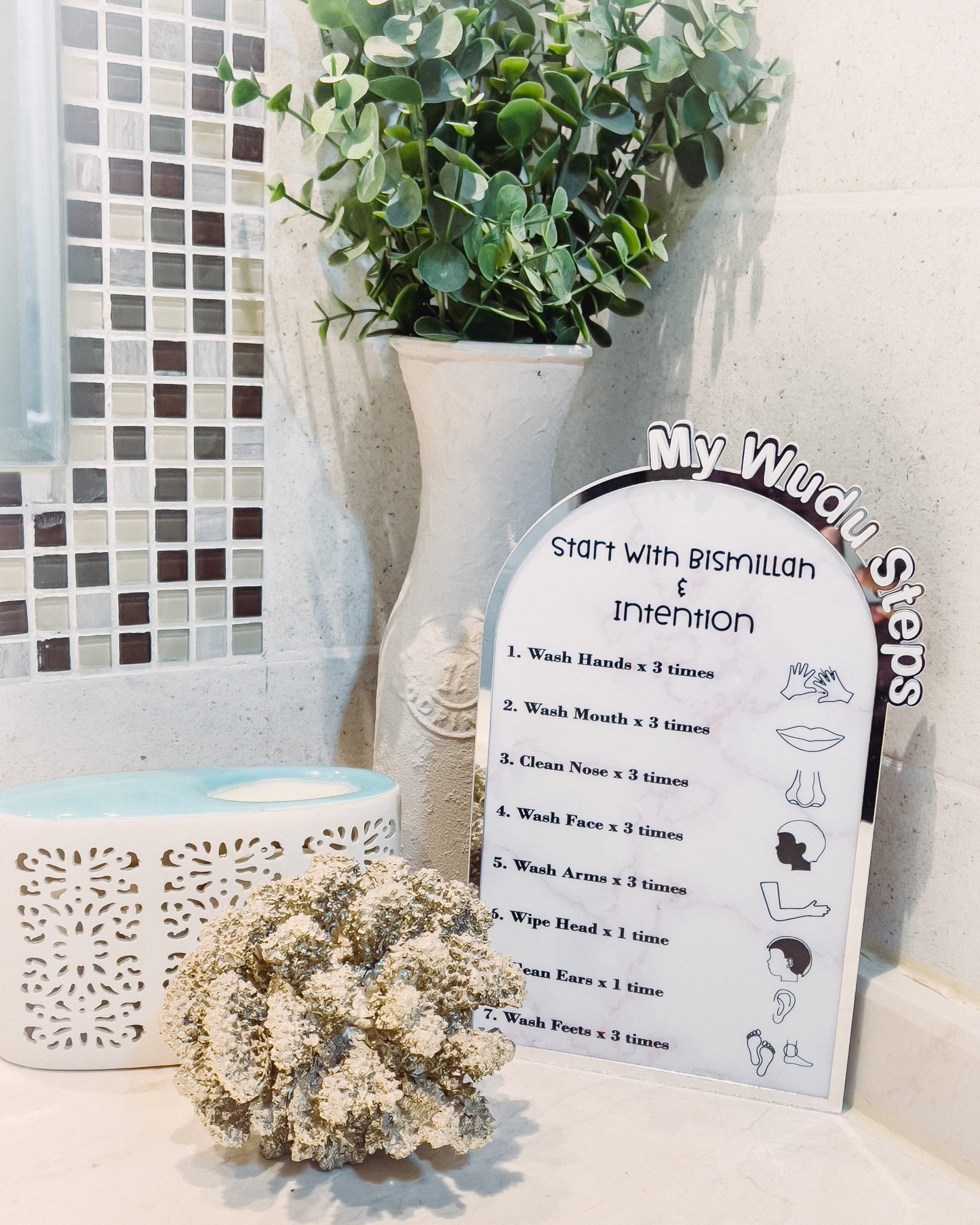 SFArtcreations wall decor Wudu Steps - Display Stand