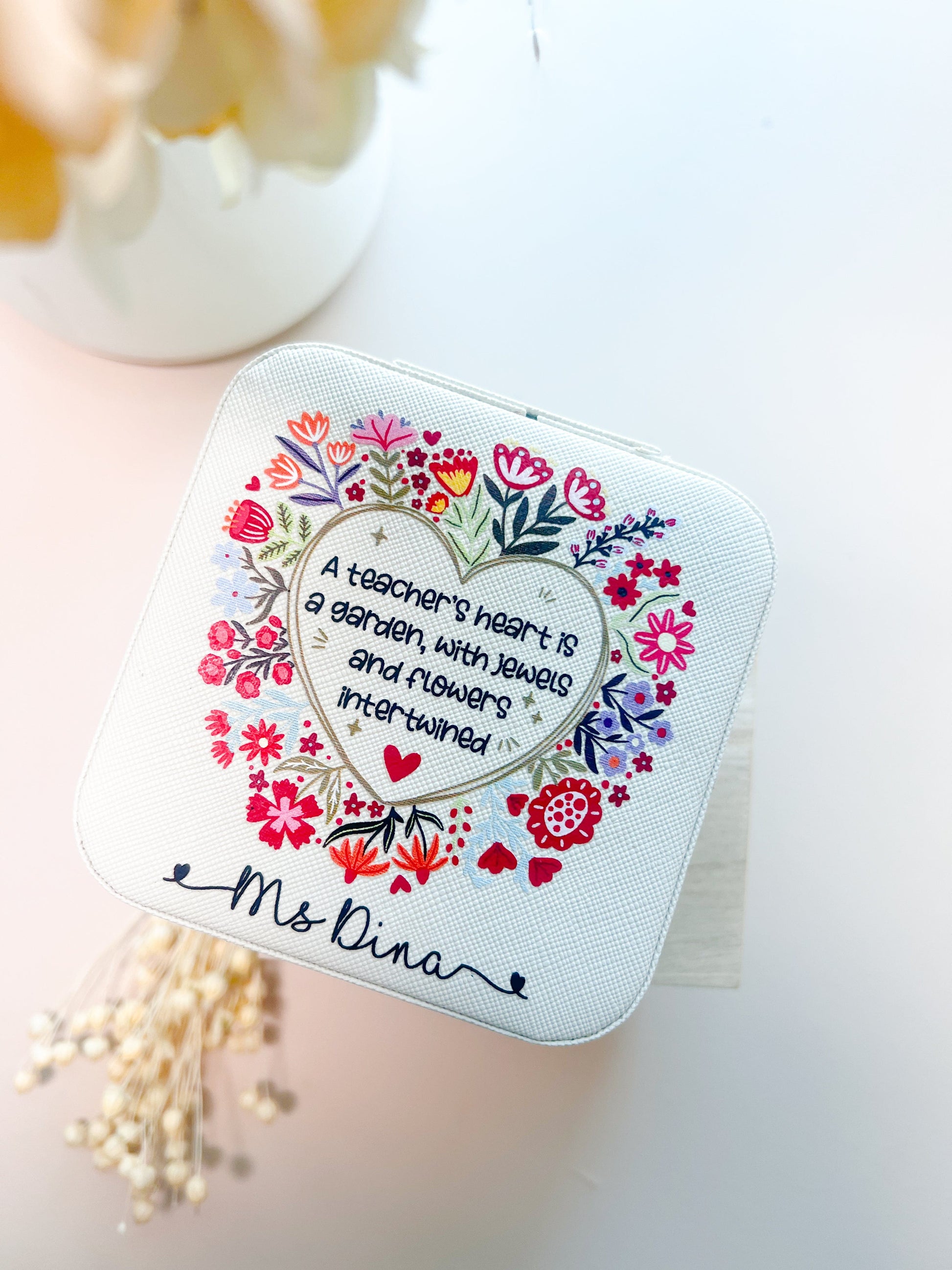 SFArtcreations box Personalized Jewelry Box & Mirror Set