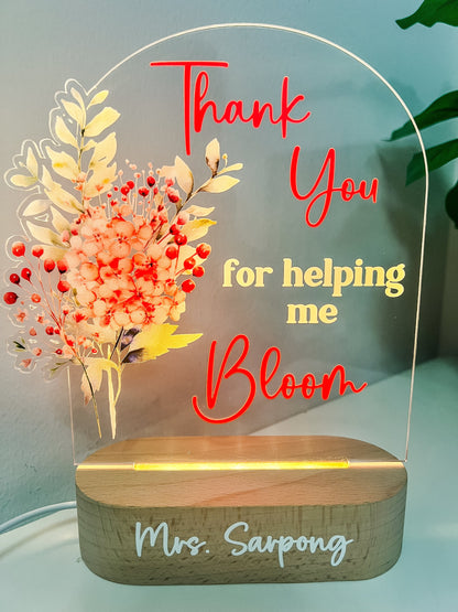 SFArtcreations Decor 2024 - Personalized Gift for Principal - LED Lamp