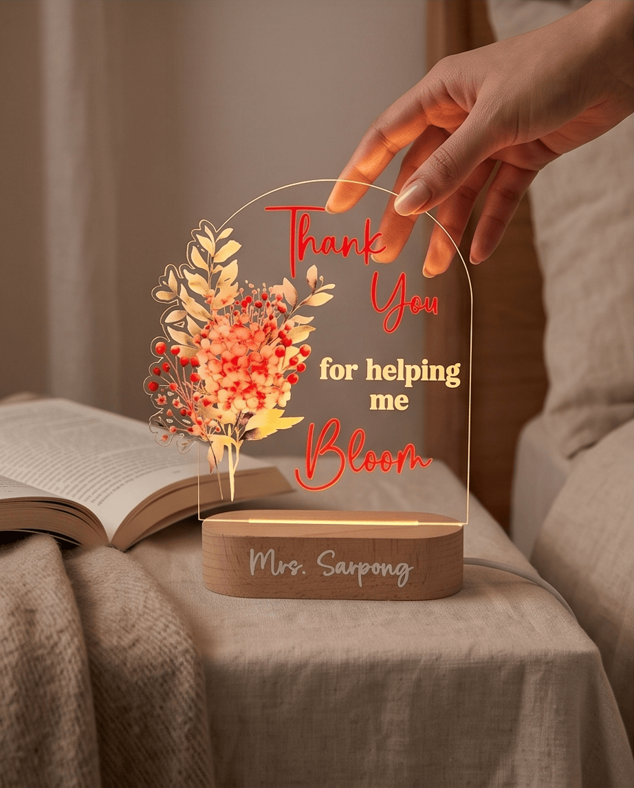 SFArtcreations Decor LED Lamp -Gift for Principal/Teacher