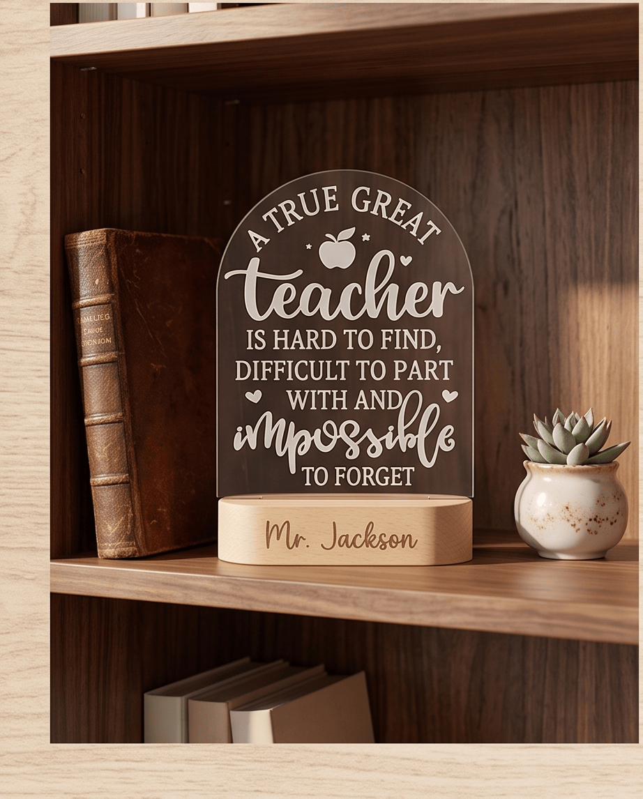 SFArtcreations Decor LED Lamp -Gift for Principal/Teacher