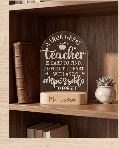 SFArtcreations Decor LED Lamp -Gift for Principal/Teacher