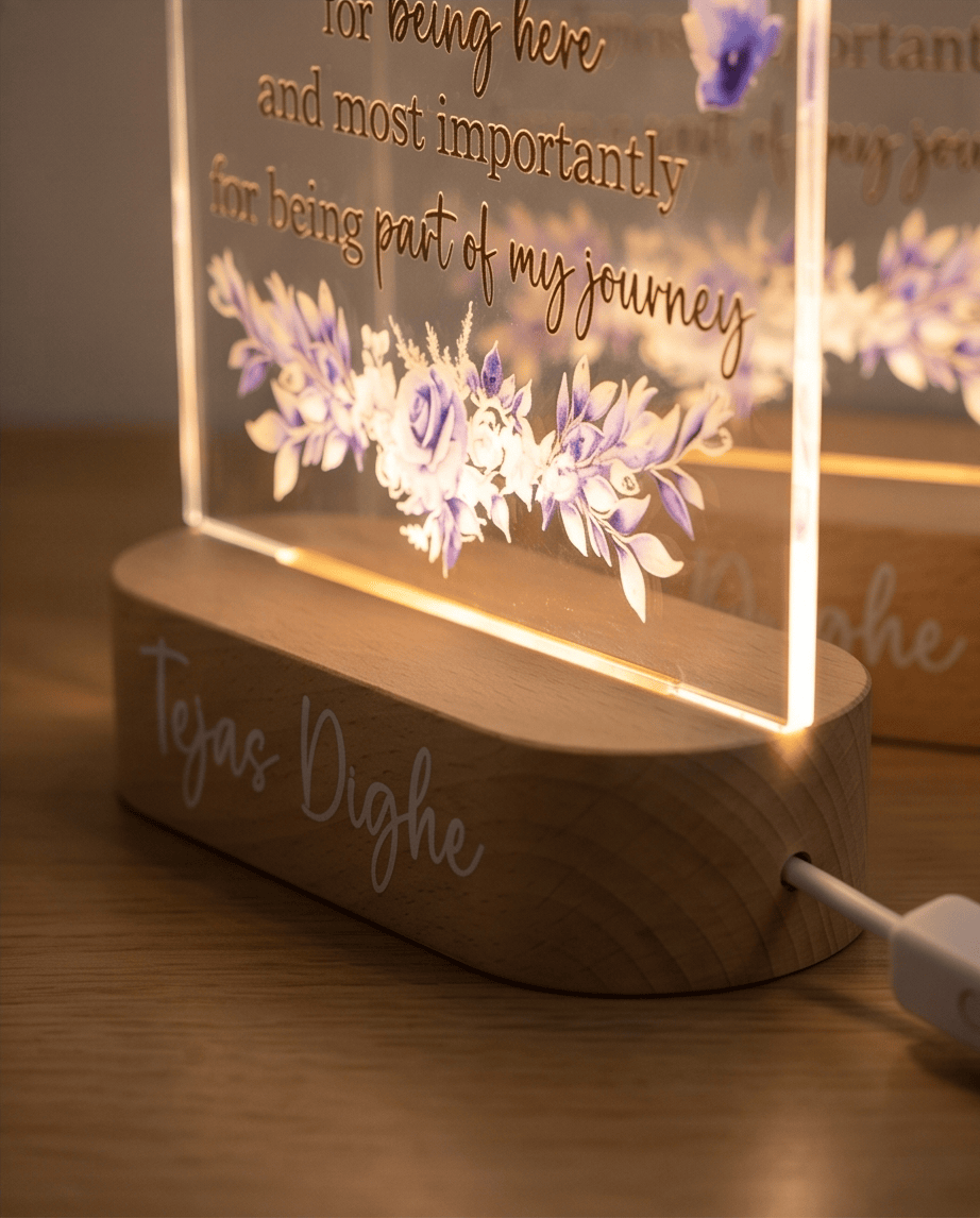 SFArtcreations Decor LED Night Lamp (Print & Engrave)
