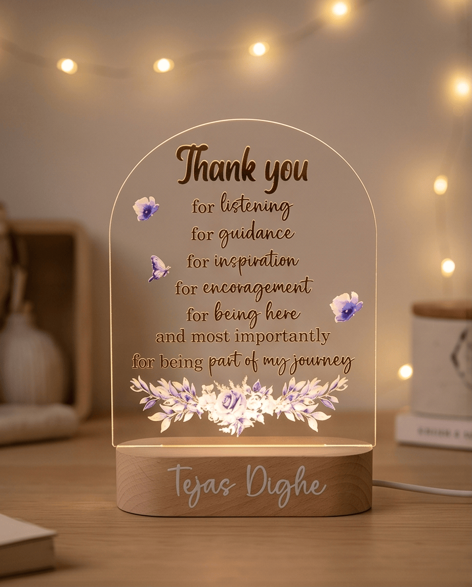 SFArtcreations Decor LED Night Lamp (Print & Engrave)