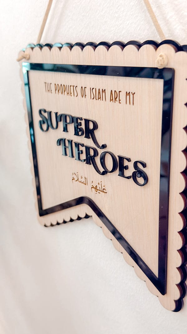 SFArtcreations Decor Superhero's of Islam Bunting Banner Style