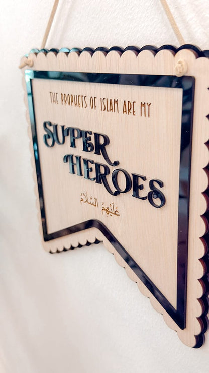 SFArtcreations Decor Superhero's of Islam Bunting Banner Style