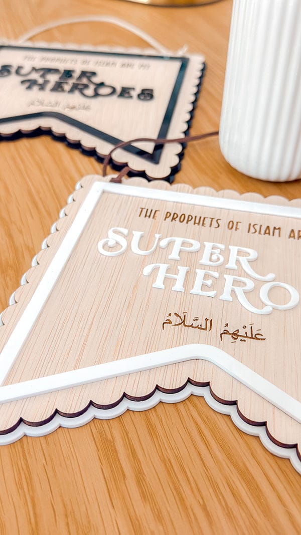 SFArtcreations Decor Superhero's of Islam Bunting Banner Style