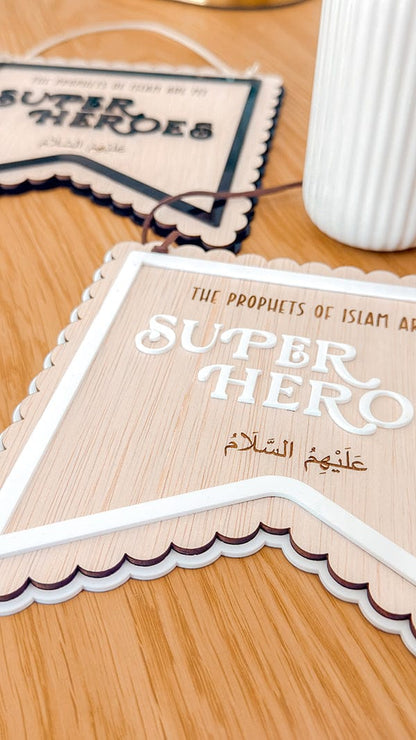 SFArtcreations Decor Superhero's of Islam Bunting Banner Style