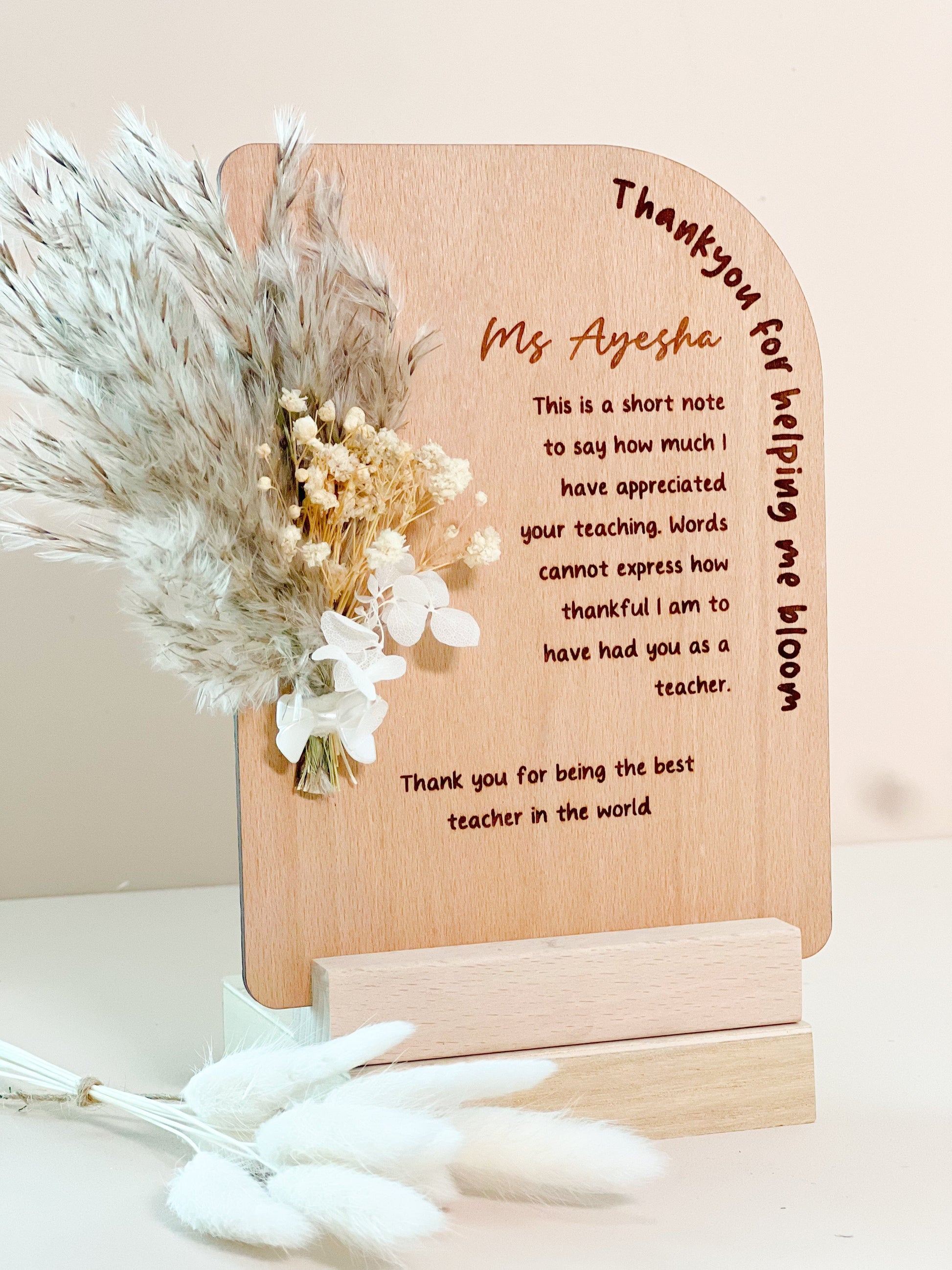 SFArtcreations Decor Thankyou Plaque for Teacher