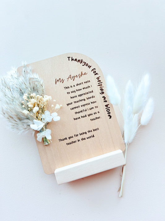 SFArtcreations Decor Thankyou Plaque for Teacher