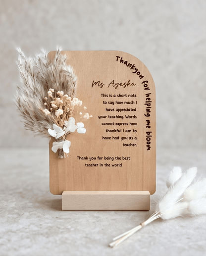 SFArtcreations Decor Thankyou Plaque for Teacher