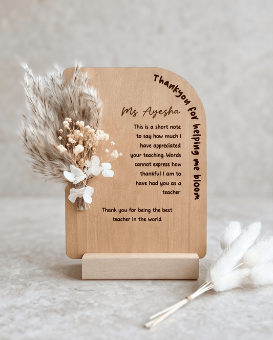 SFArtcreations Decor Thankyou Plaque for Teacher
