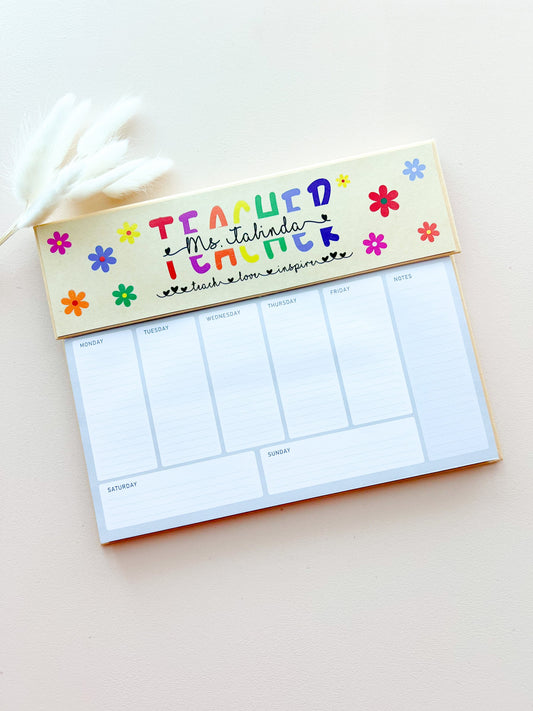 SFArtcreations diary Personalized  Eco-Friendly Weekly Planner Kit