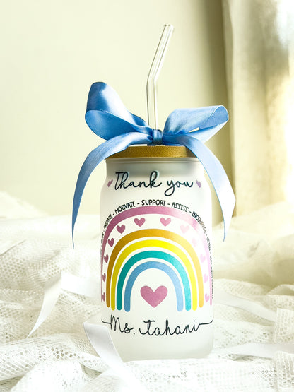 SFArtcreations Drinkware 2024 New - Daily 15oz Glass Can with Lid