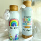 SFArtcreations Drinkware White / Floral Rainbow Personalized Kids Bottle - Party Gifts