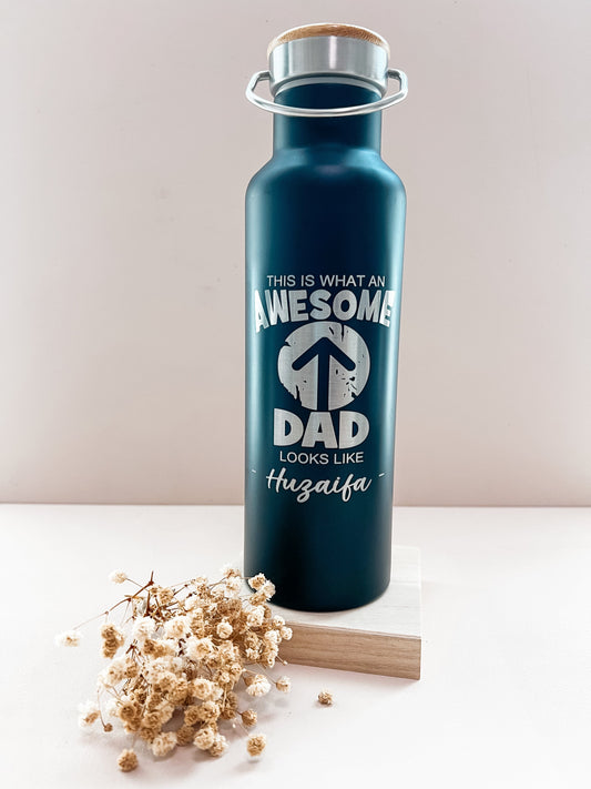 SFArtcreations Drinkware Personalized Bottle with Bamboo Lid  - 600 ml