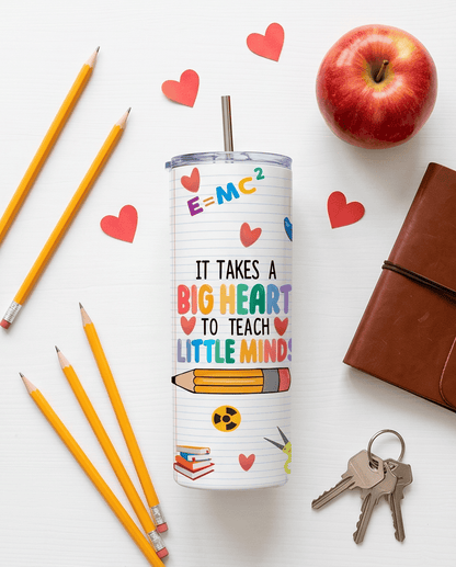 SFArtcreations Drinkware Personalized Skinny Tumbler - 20oz with Teacher's name (Pencil)