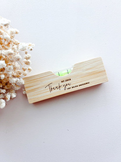SFArtcreations Father's Day Gift 2 in 1 Personalised Wooden Spirit Level Bottle Opener