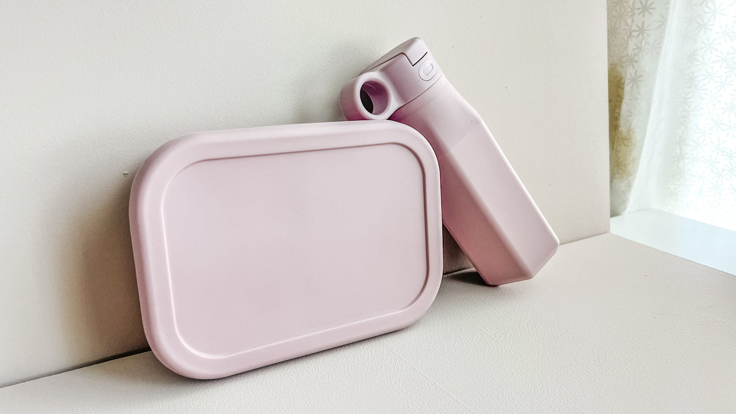 SFArtcreations  lunch box SILICONE BENTO SET - LUNCH BOX & BOTTLE