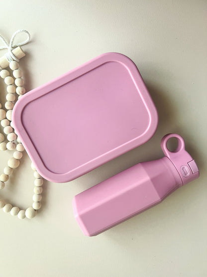 SFArtcreations  lunch box Barbie SILICONE BENTO SET - LUNCH BOX & BOTTLE