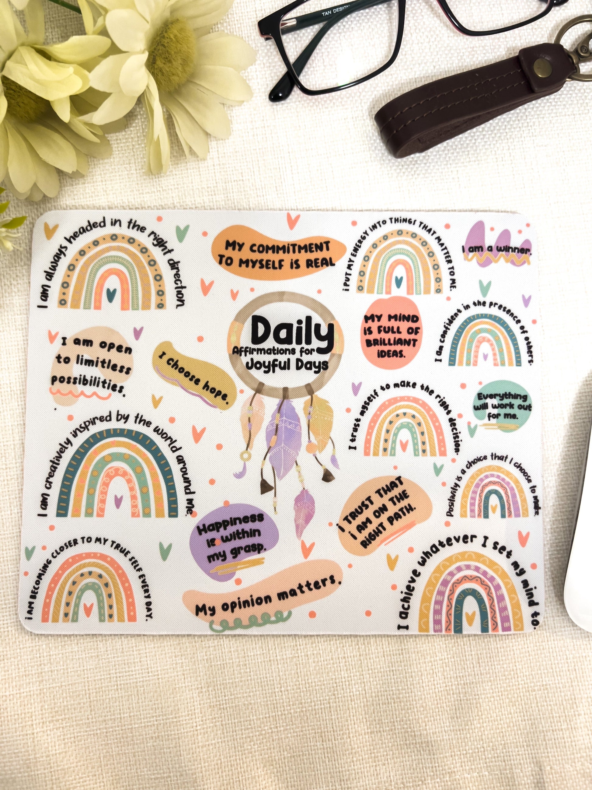 SFArtcreations mouse pad Copy of Positive Affirmation Mouse Pad - Daily Joyful Days