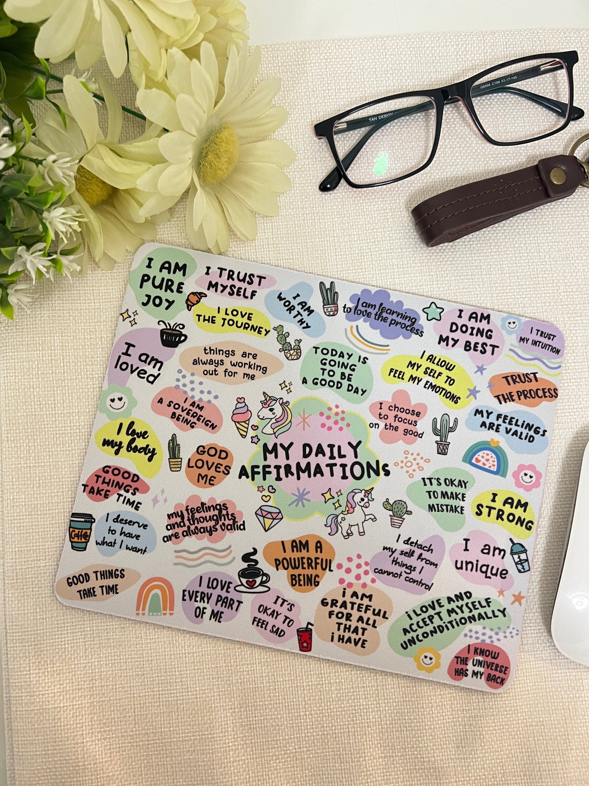 SFArtcreations mouse pad Positive Affirmation Mouse Pad - My Daily Affirmations