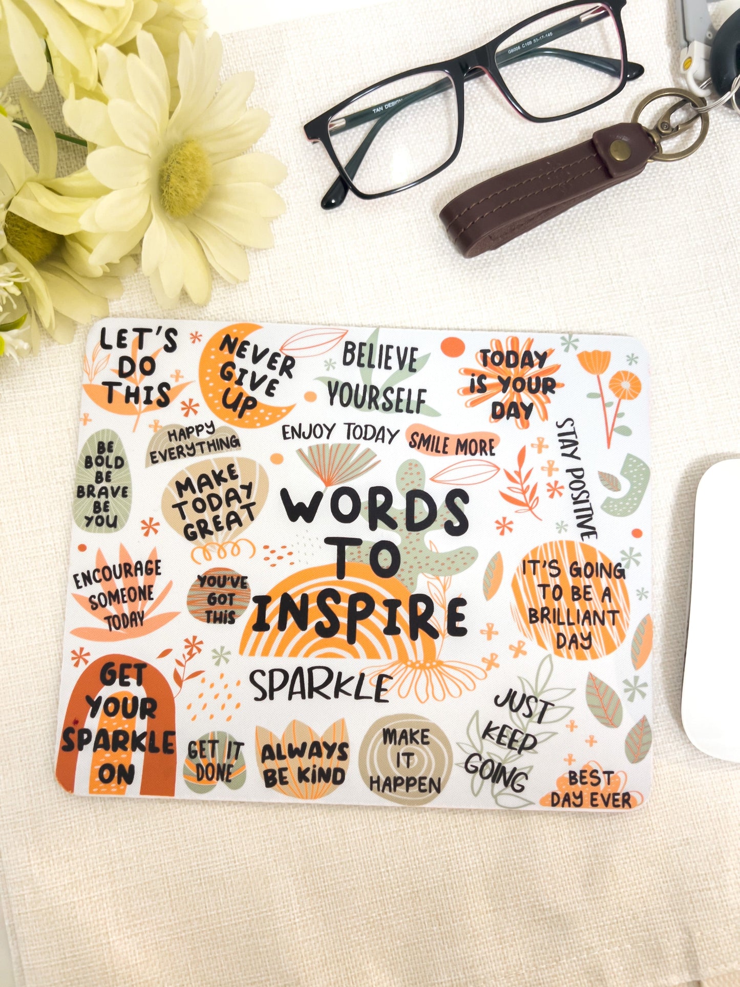 SFArtcreations mouse pad Positive Affirmation Mouse Pad - Words to Inspire