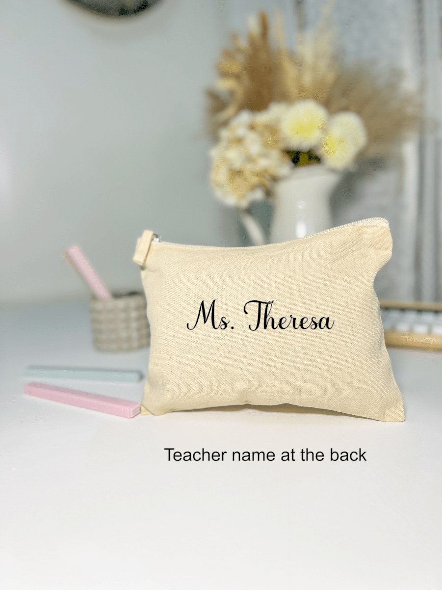 SFArtcreations Pouch 2024 - New Personalized Teacher Pouch