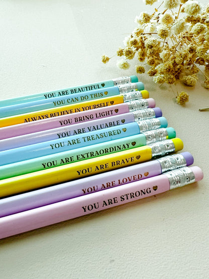 SFArtcreations Stationery 2024 Personalized Pencil Set