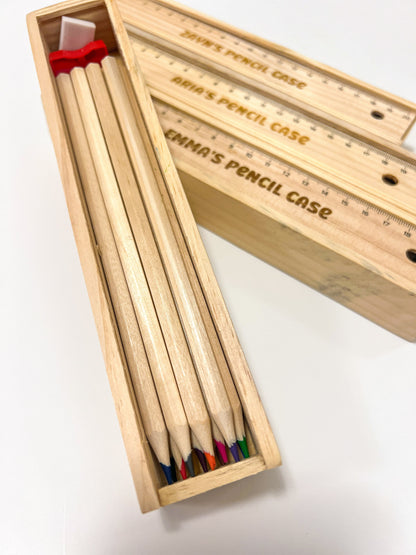 SFArtcreations Stationery Colored Pencils Set with Wooden Box