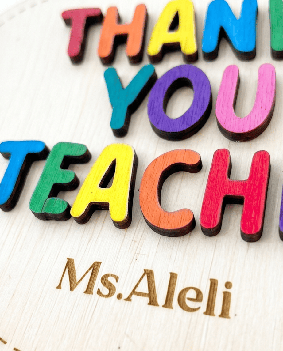 SFArtcreations Teacher Gift Thank You Teacher Personalized Teacher Plaque (Apple) - Best Seller