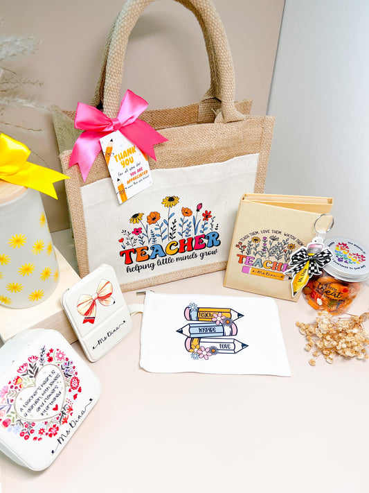 SFArtcreations teacher Gift Small Jute Bag - Gift Hamper for her