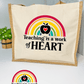 SFArtcreations Teacher's Bag Colorful Rainbow 2024 - Teacher's Personalized Bag Large