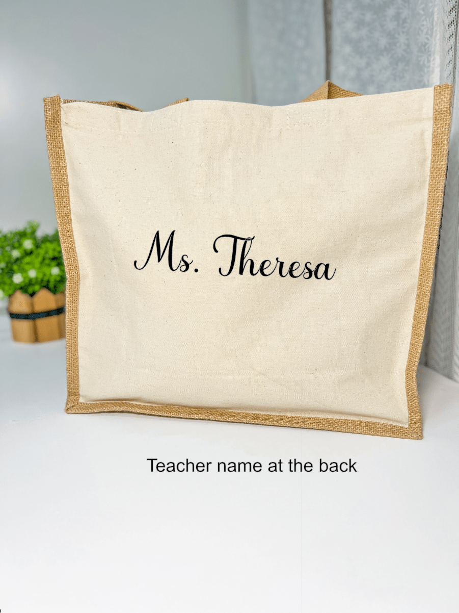 SFArtcreations Teacher's Bag 2024 - Teacher's Personalized Bag Large