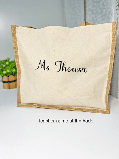 SFArtcreations Teacher's Bag 2024 - Teacher's Personalized Bag Large